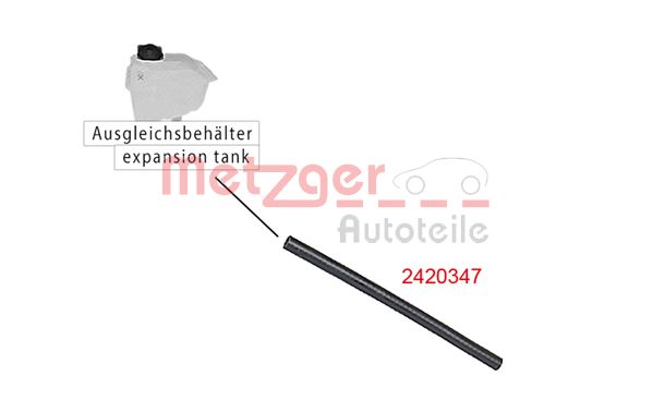METZGER 2420347 Kühlerschlauch